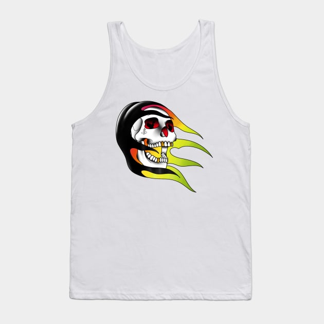 Rainbow skull Tank Top by AntlersAndUmbrellas